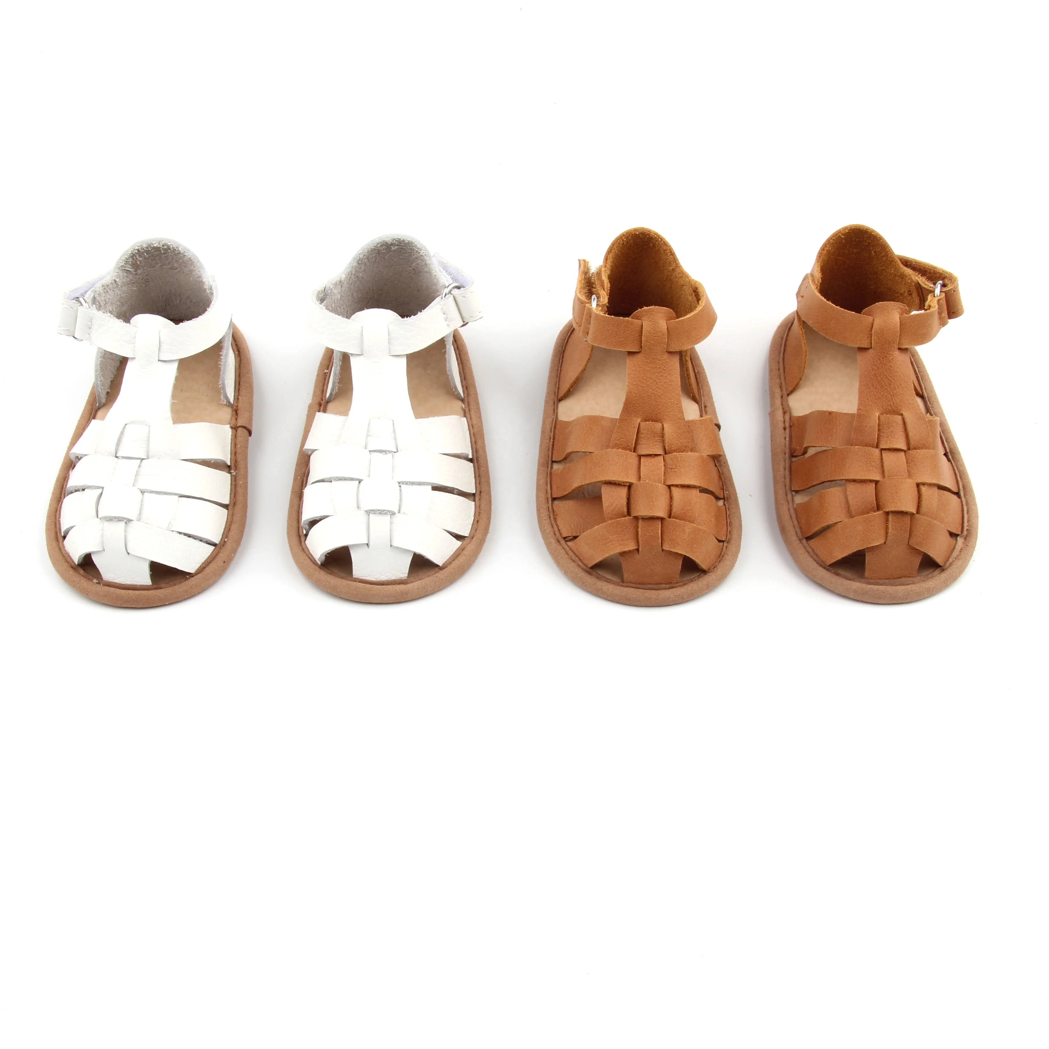 BEIBEINOYA New Kids Boy Sandals White Leather Baby Summer Sandals Baby Shoes Toddler