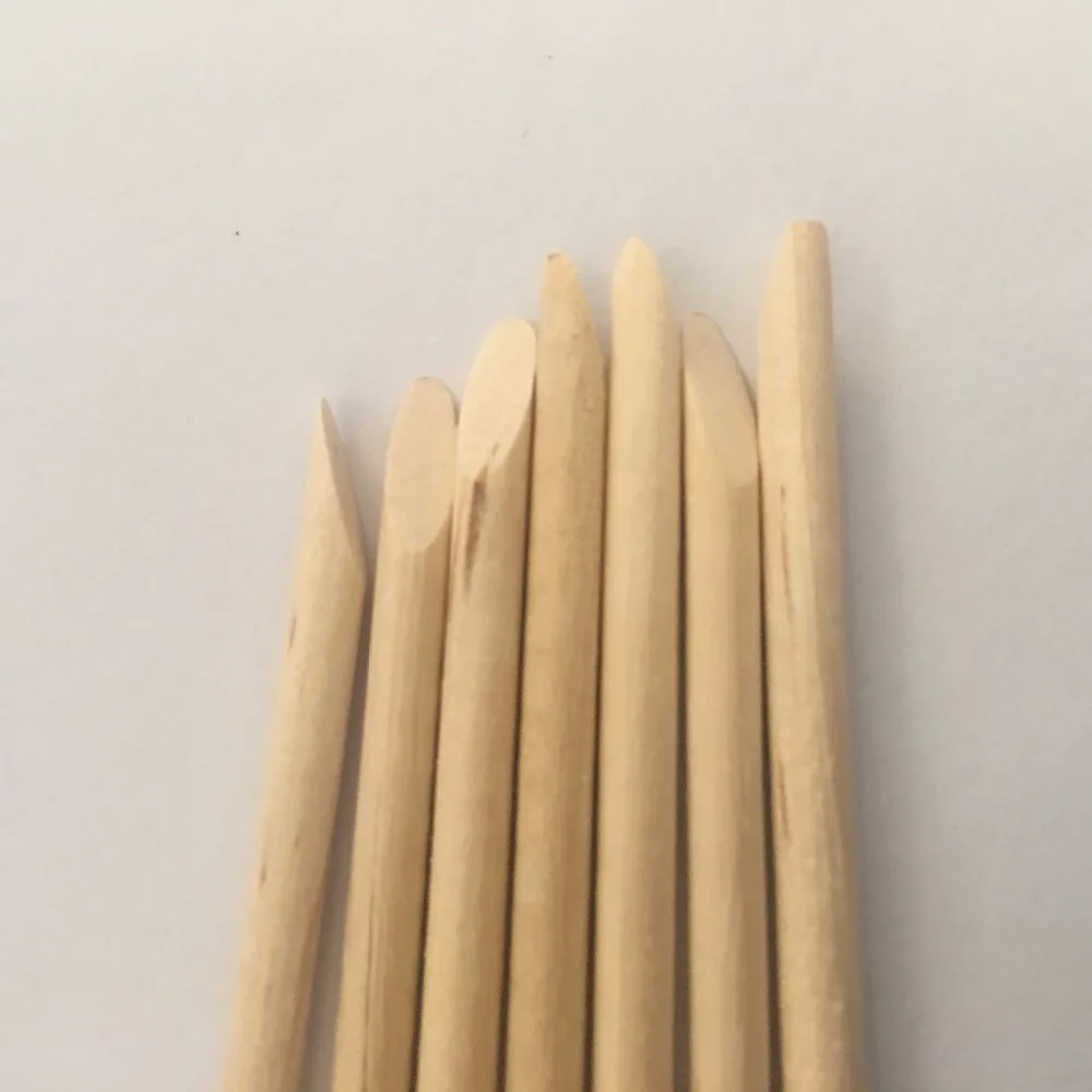 double side nail file sanding Cuticle Wooden nail stick with abrasive layer