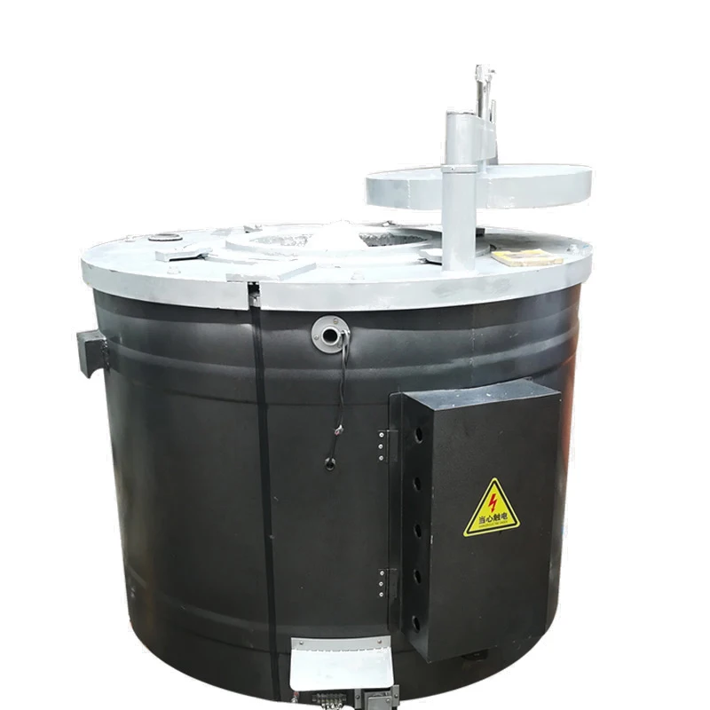High efficiency electromagnetic aluminum melting furnace with removable crucible
