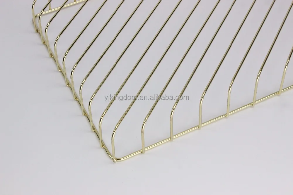 OEM 550-26 Nordic Style Metal Gold A4 Letter Paper File Organizer Document Tray