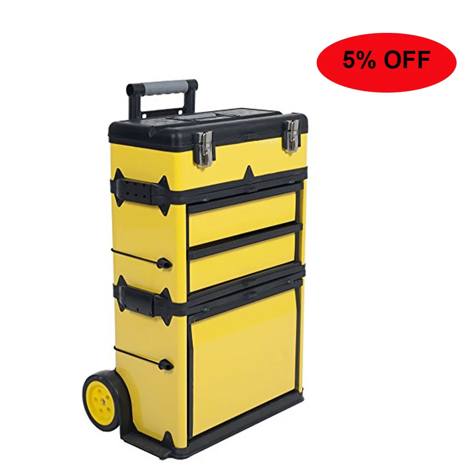 GD2096 Metal material trolley wheels tool box Drawer-style storage tool box