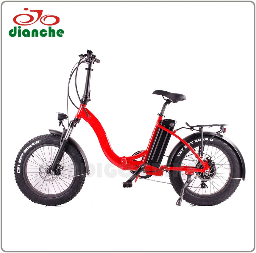 Mini folding electric bike with fat tire suspension fork folding bike