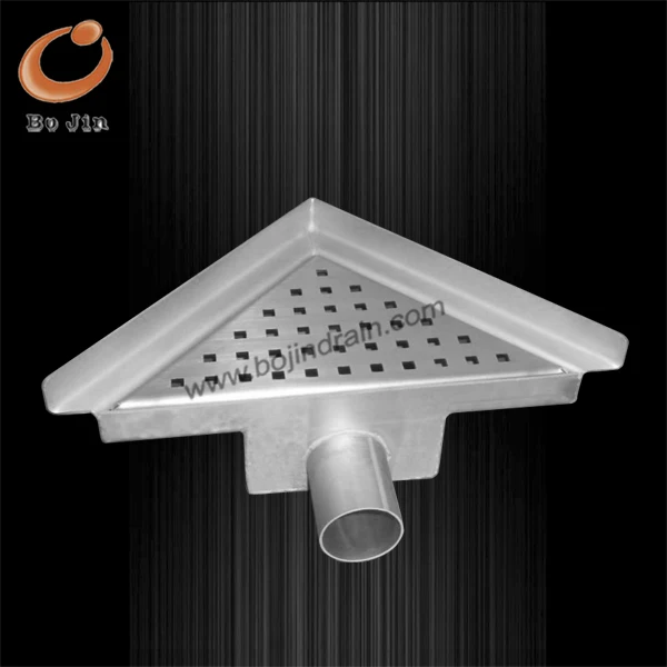 
Bathroom Stainless Steel Triangle Corner Shower Floor Drain 