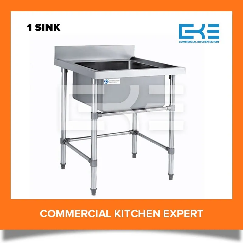 Hotel Kitchen Used Commercial Outdoor Stainless Steel Sink With Drain Board