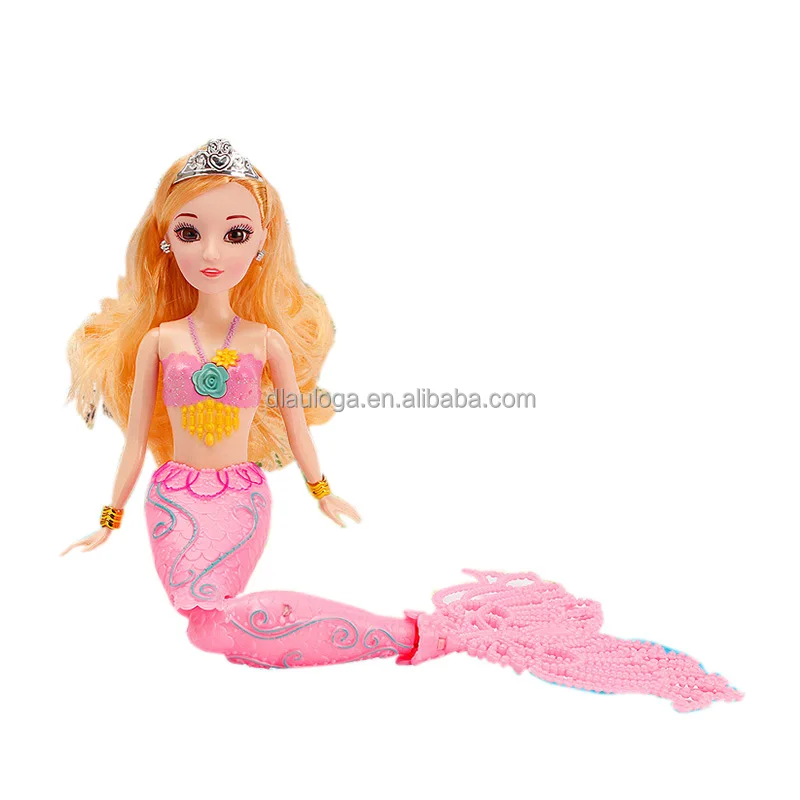 Fashion Beautiful girl Mermaid doll with light with cheap price