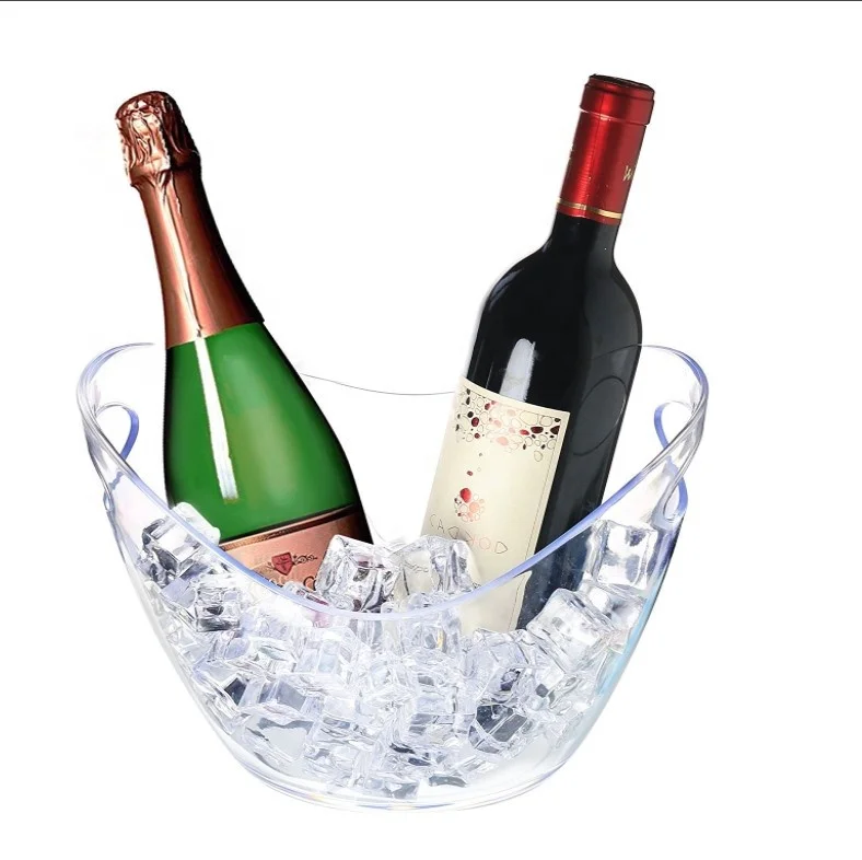 Ice Bucket Clear Acrylic Good for up to 4 Wine or Champagne Bottles Ice Bucket