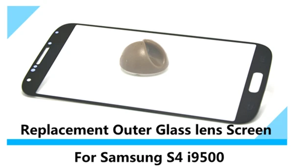 Non Waterproof Blue White Replacement Outer Glass Screen Lens for Samsung S4 (i9500)