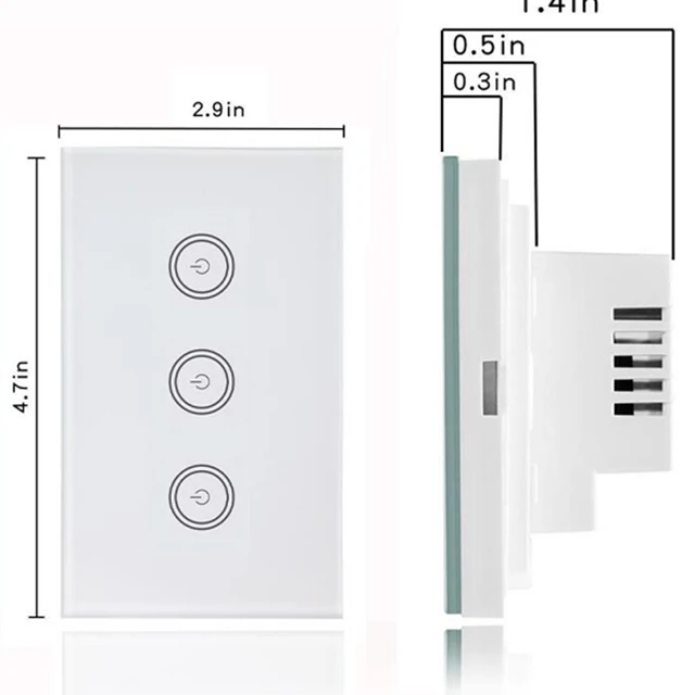 
10 years OEM factory custom logo wifi remote control google home amazon alexa echo tuya app 1 2 3gang smart dimmer switch 