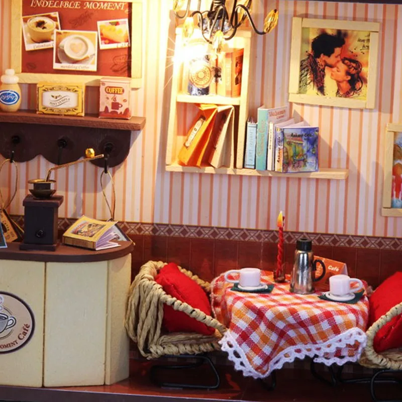 IIECREATE Educational Toy Dollhouse Mansion Furniture Miniature House Kit