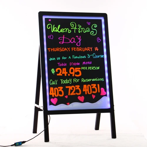 Super slim transparent panel led neon drawing board