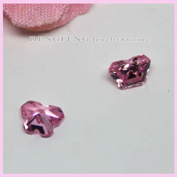 синтетические бабочка розовый cz алмаз