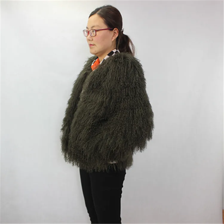 
Real Sheep fur coat Mongolian Tibetan Lamb Fur Coat 