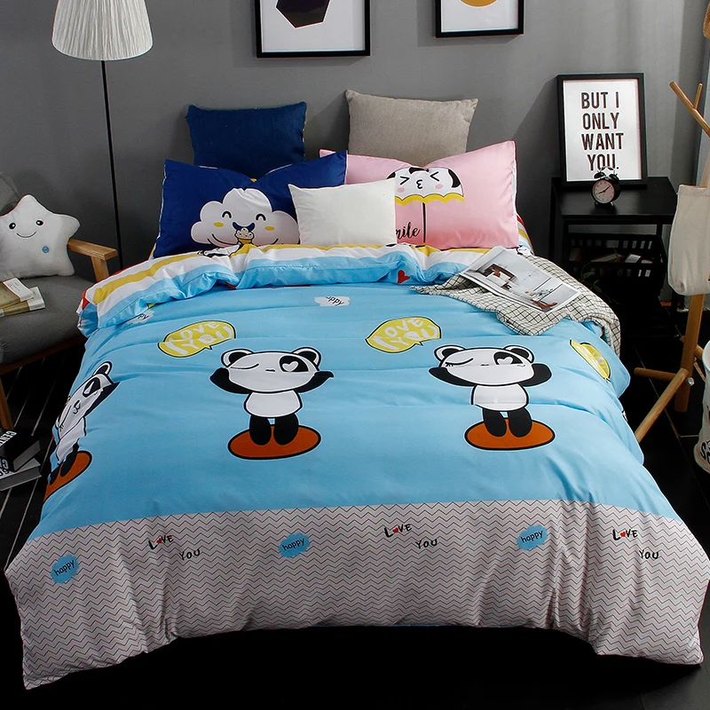 
Linen Comforter Quilt Wholesale Polyester Turkish Design 3D Kids King Size Duvet Cover Set With Bed Sheet 