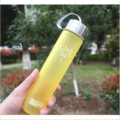 280ml Portable Bike Sports BPA free Water Bottle eco friendly nontoxic Plastic Water Bottle frosted candy color on sale