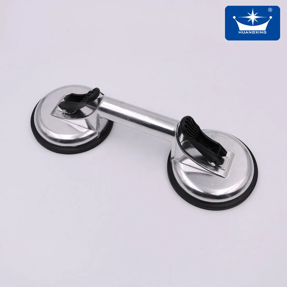 Factory 2 Claw Aluminium Vacuum Heavy Duty Glass Suction Cup Lifter Double Handle Locking