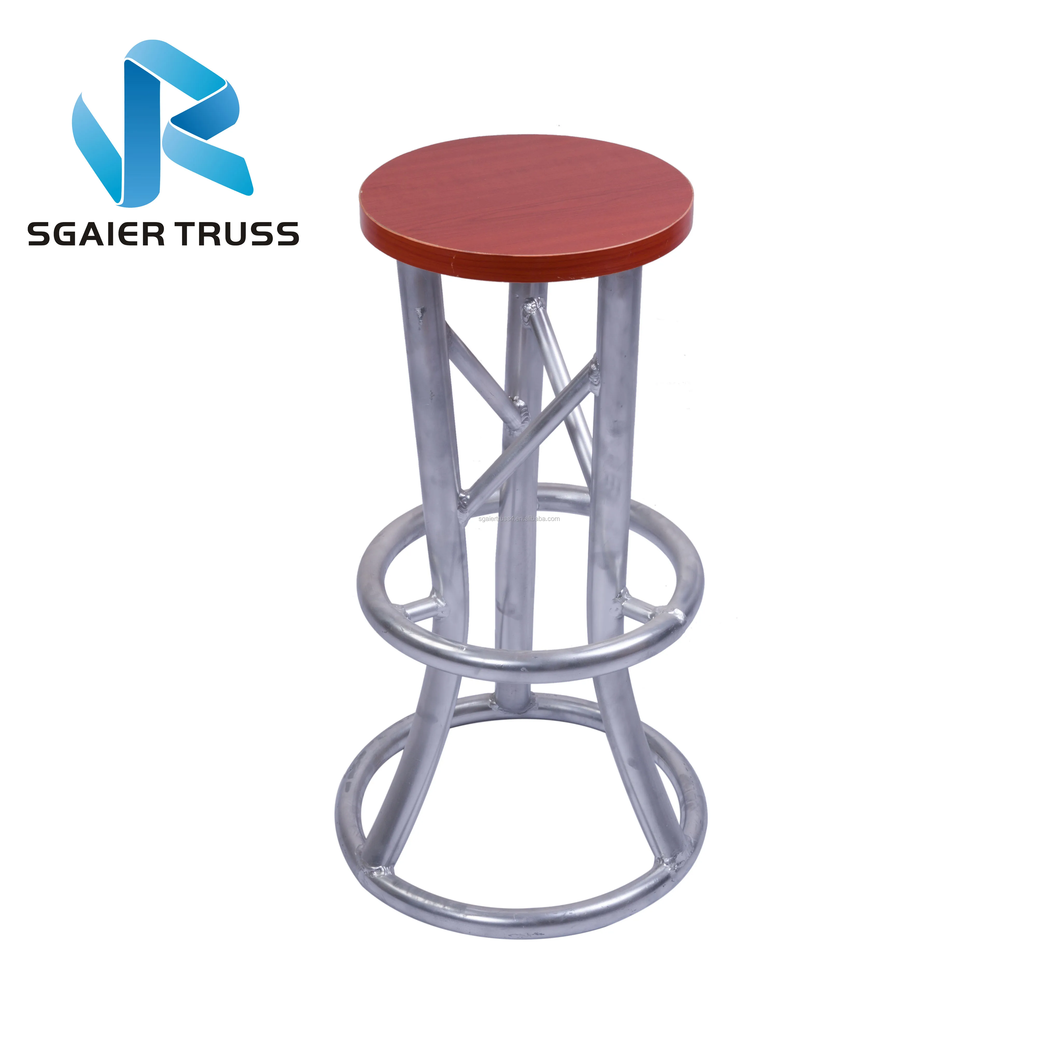 Sgaier truss stool with aluminum alloy and solid beech for the bar club furniture