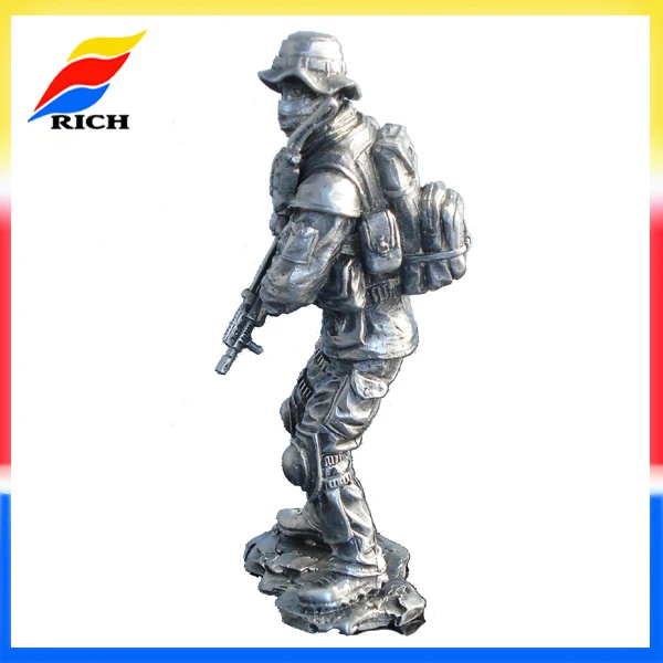 Custom Made Novelty Gift Metal Soldier Figurine Sculpture