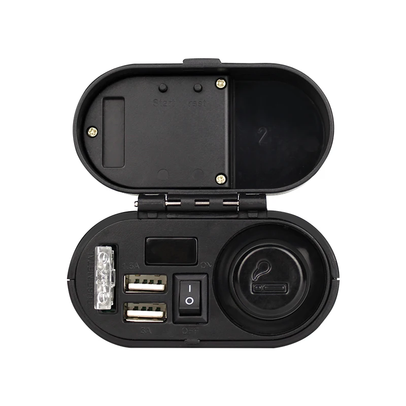 12 В Водонепроницаемый Мотоцикл Авто прикуриватели разъем 3A Dual Usb зарядное устройство вольтметр