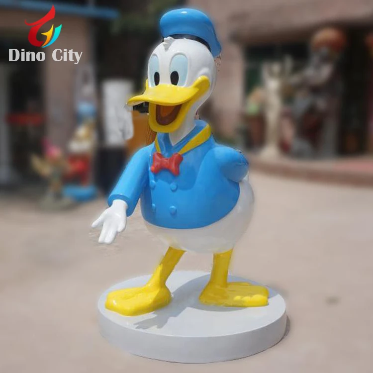 Customized Fiberglass Life Size Donald Duck Statues For amusement parks