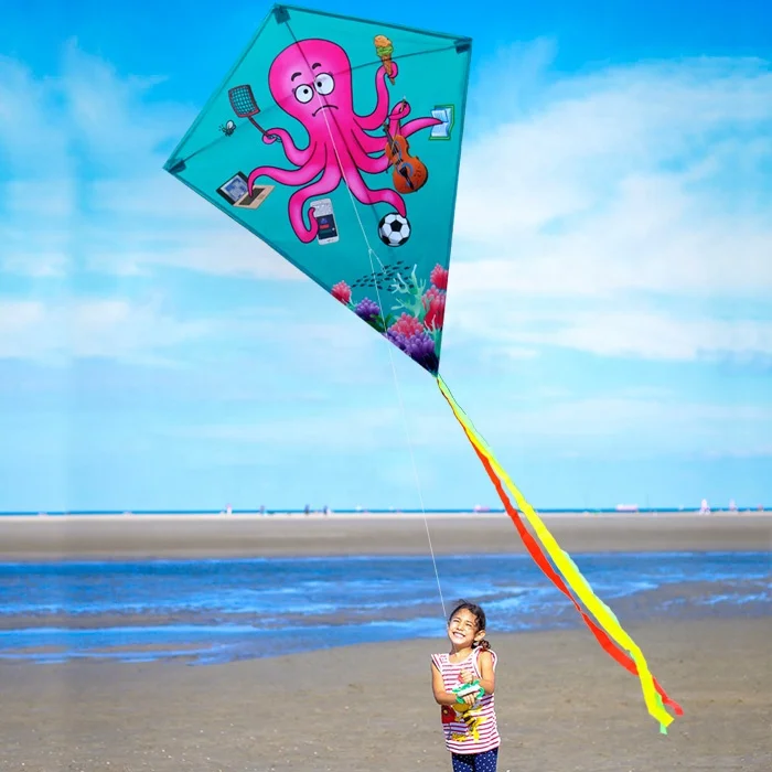 Новое поступление, Алмазный кайт-Осьминог для детей с леской кайта 30 м