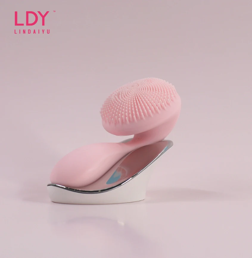  Силиконовая щетка для очищения лица LDY ультразвуковое очищающее средство лица/тела 4 режима работы вращающиеся магнитные бусины