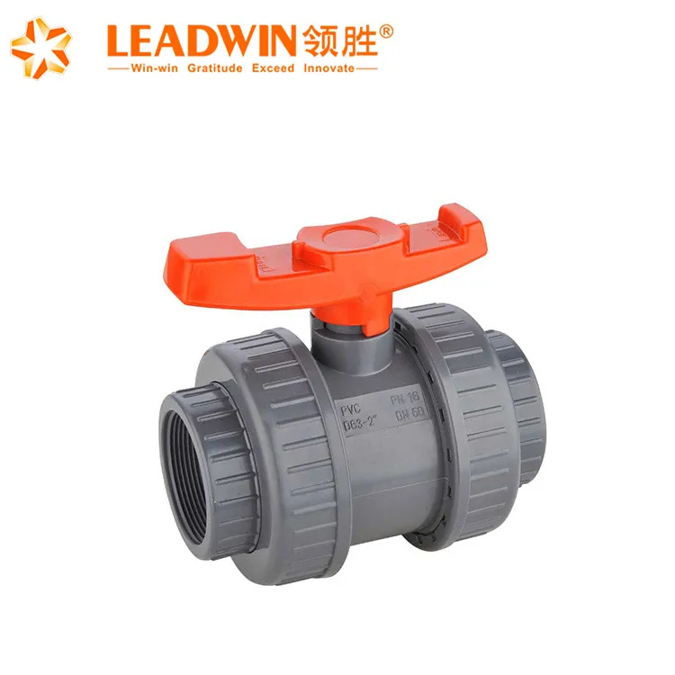 
Plastic Manufacturer Double union Plastic ball valve 