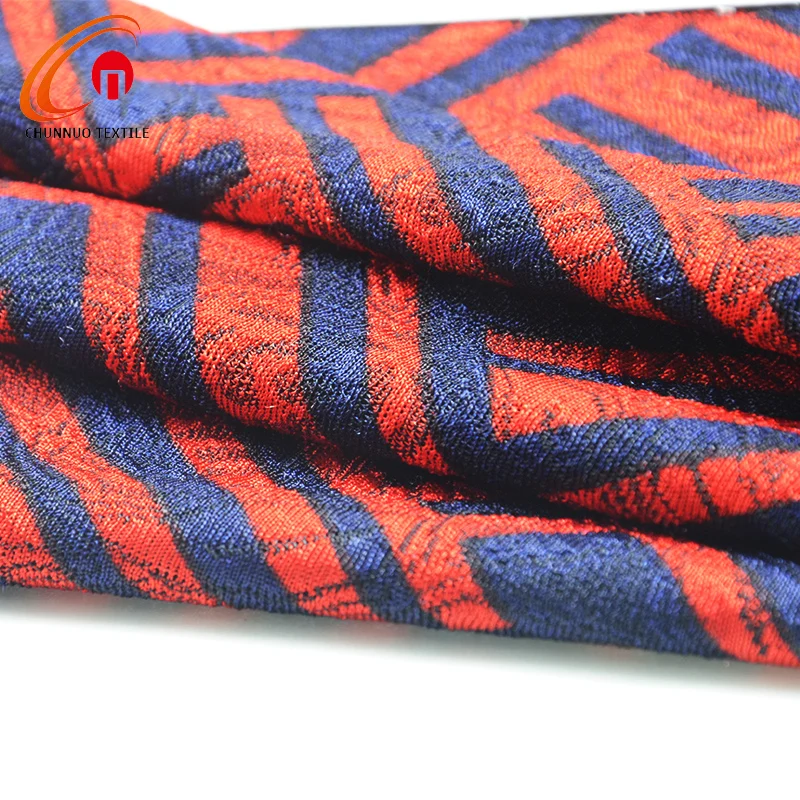 Fabric Stretch Fukuro Jacquard Chunnuo Knitting Factory Polyester Jersey Fabric 100% Polyester 95% Polyester +5% Spandex Printed