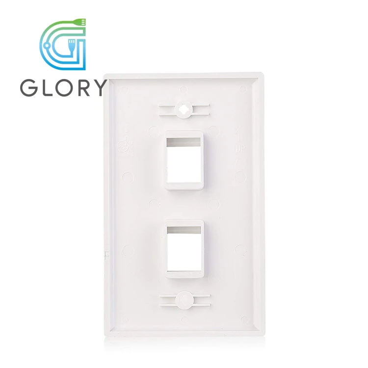 Настенная пластина Glory 120 с 2 портами Keystone Jack RJ45