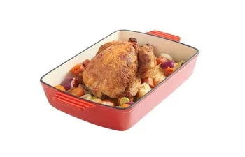 Enamel Baking Dishes Cast Iron Rectangular Roaster Pan