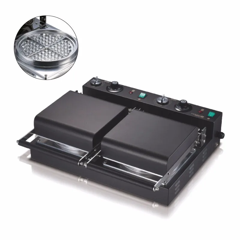 Commercial Belgium And Liege Waffle Maker With Black Outlook