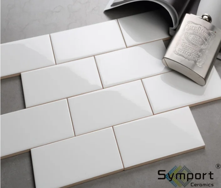America Gloss Ice White Bathroom Wall Square Ceramics Subway Tile