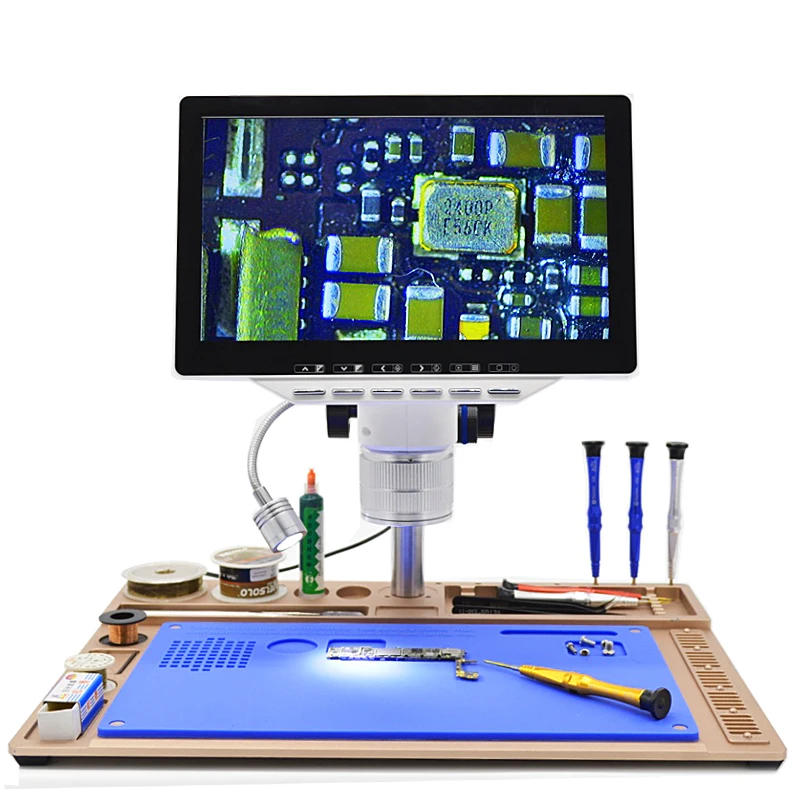 Support SD card HD 10.6 inch LCD Digital Microscope for PCB Motherboard repair