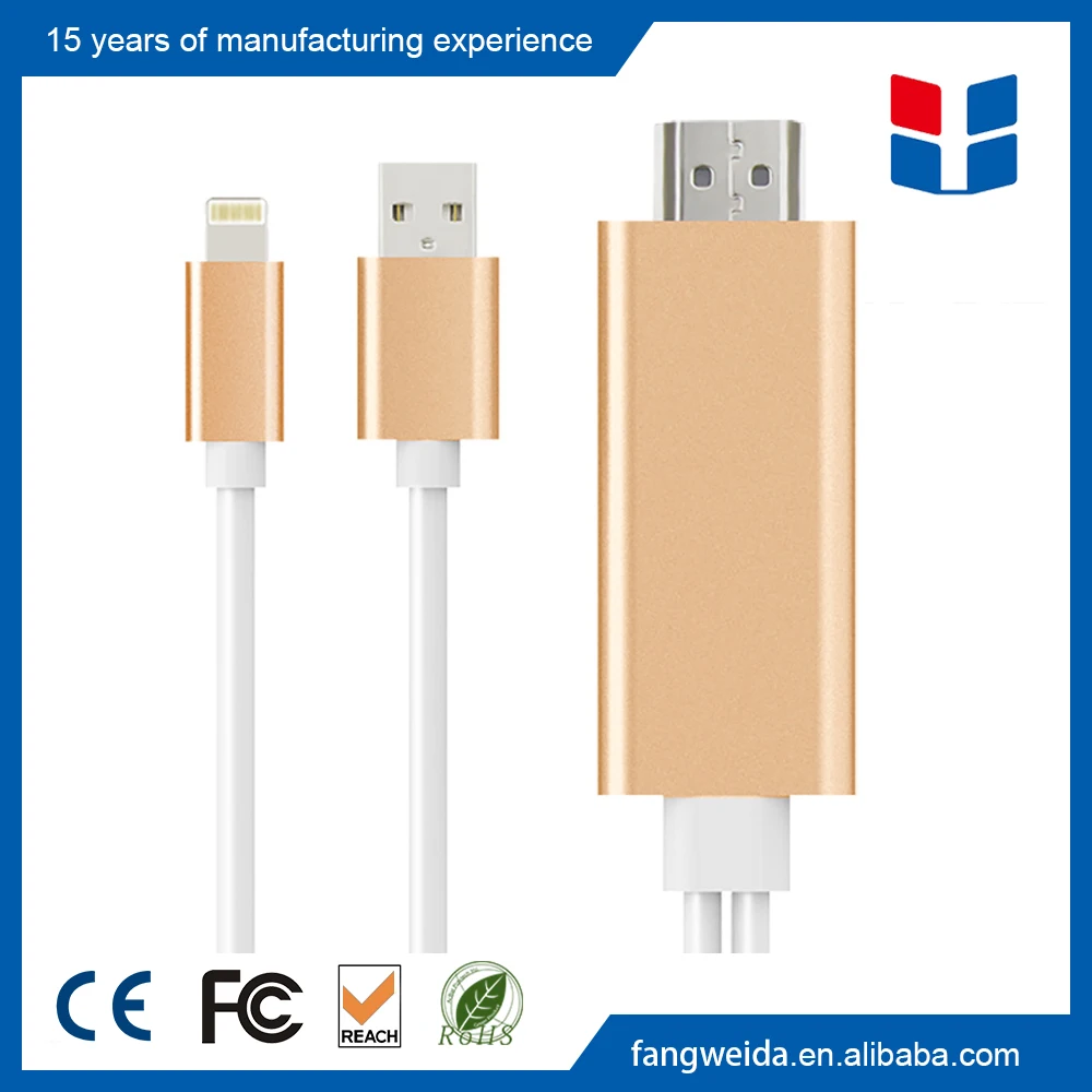 Для iPhone к HDMI HDTV Кабель-Адаптер Со Встроенным USB Зарядки