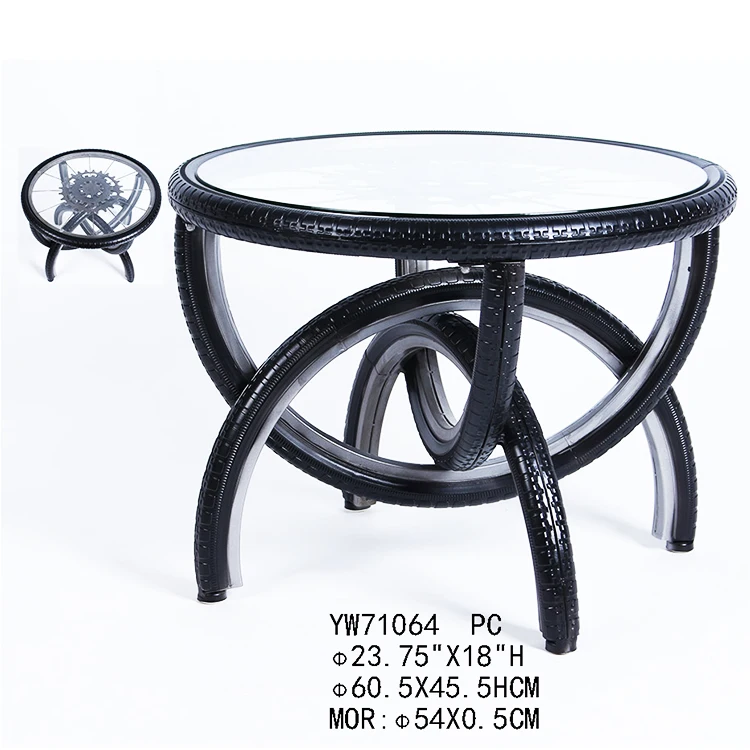 Hot sale tire theme round modern coffee table for decor