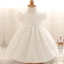 First Year Christening Dress For Newborn Print Flower Pattern Vestido Infant Wedding Party Summer Baby Girl Dresses Newborn