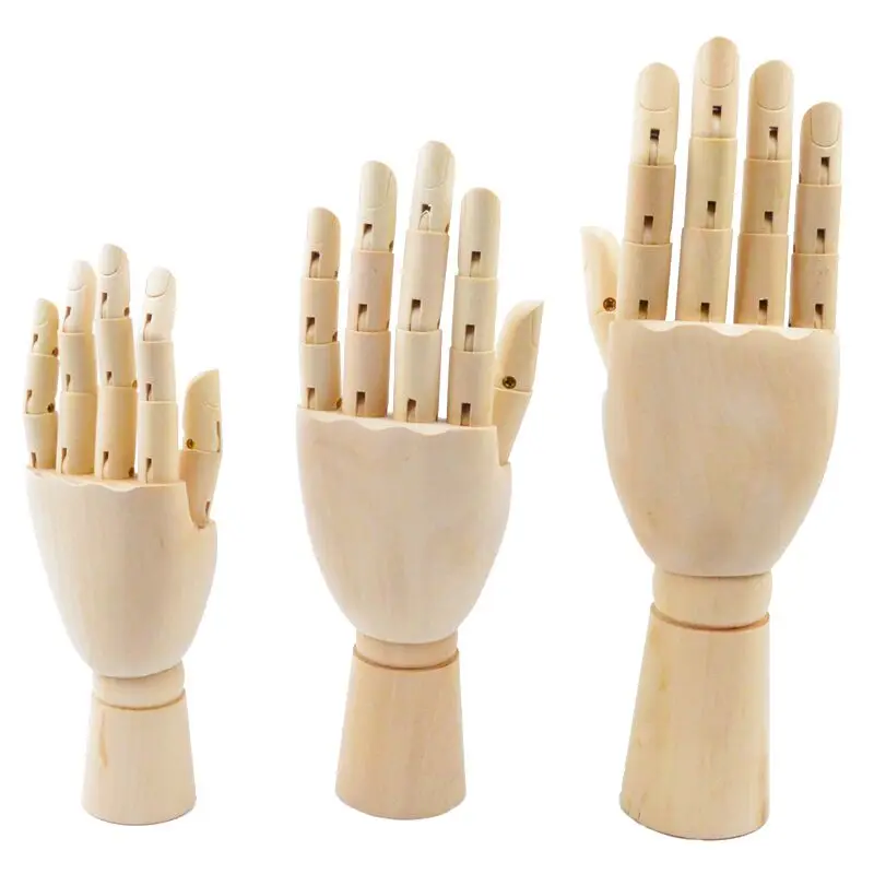 Mannequin Wooden Hand Customized Logo Box Crafts Multifunction Models Teaching Model OEM Cherry Wood Handmade Polished 30cm