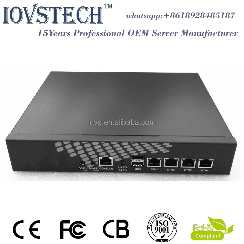 4gigabit ethernet D525 Desktop / Rack 1U Soft Router / Firewall / VOIP /Netwotk Security Server