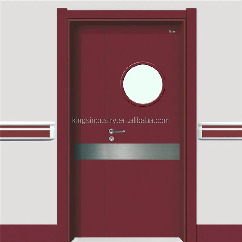 
China Factory steel door with slim frame and splited frame for american market hospital interior door 