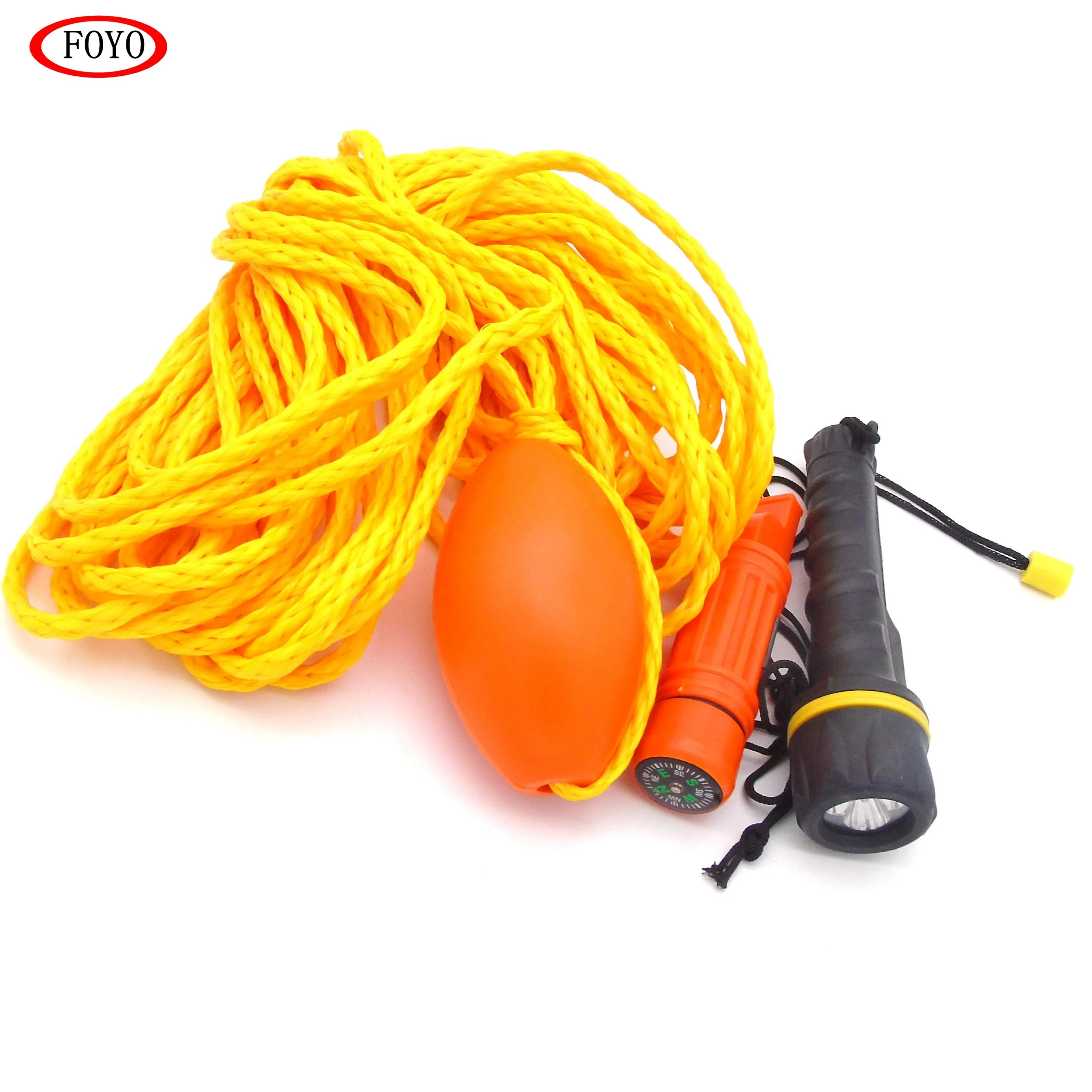 Foyo Bailer Marine Safety Kit with bailer scoop 50ft rope and float led torch and whistle