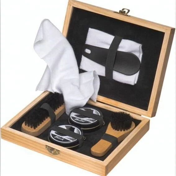 
Shoe Shine Care Valet Box Set   Professional Quality Shoe Polish Kit 