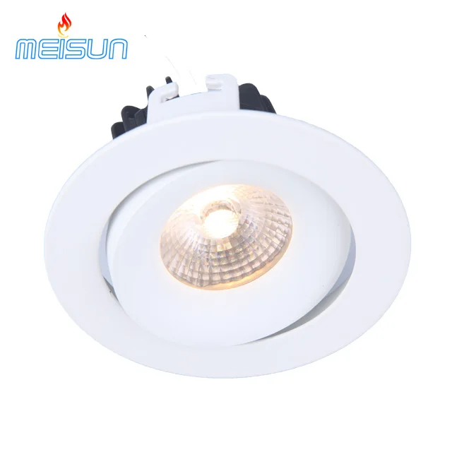 Professional dinning round design ip54 4inch recessed rotatable gimbal led downlight