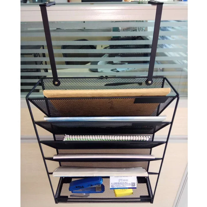 Wholesale 5-Layer Office Wall-Mounted File Organizer Metal Mesh Hanging File Holder with Factory Best Price!