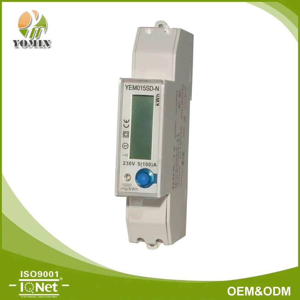 Новый Плесень Бытовая Однофазный Электрический Цифровой Ватт Счетчик Энергии с Кнопкой Сброса YEM015SD-N