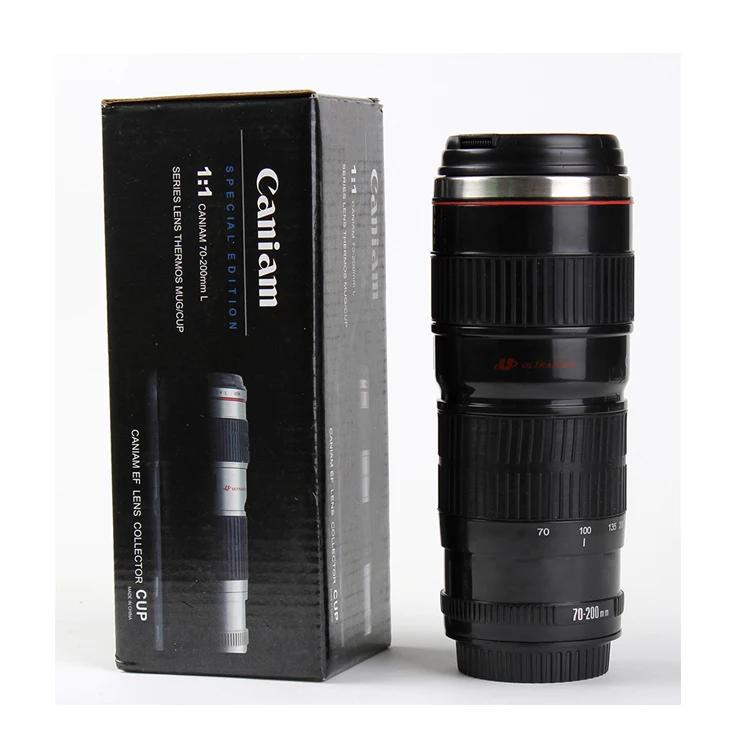 Good Selling Factory Wholesale Caniam 70-200 Stainless Steel Camera Lens Water Drink Bottle