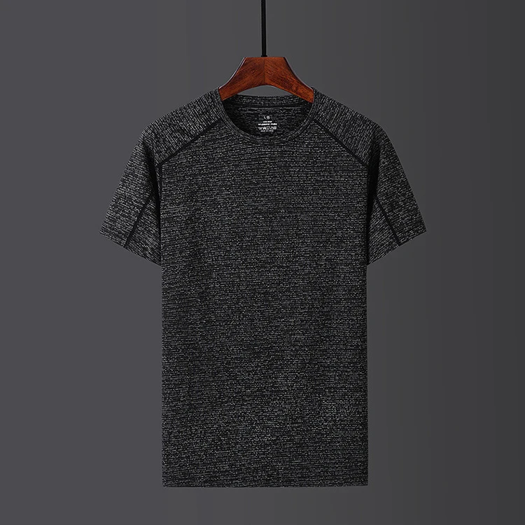 
Custom Wholesale Men Fitness Polyester Spandex Men Quick drying T Shirt 