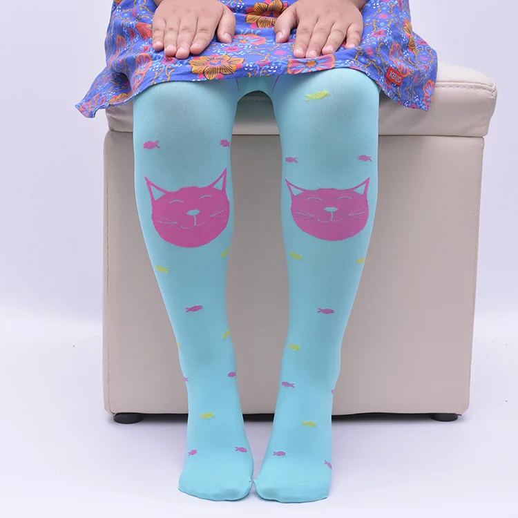 
Children clothes Kids Girls Leggings Cute Pantyhose Lovely Cartoon hello cat bunny kitty Tattoo Velvet Stocking Child leg warmer 