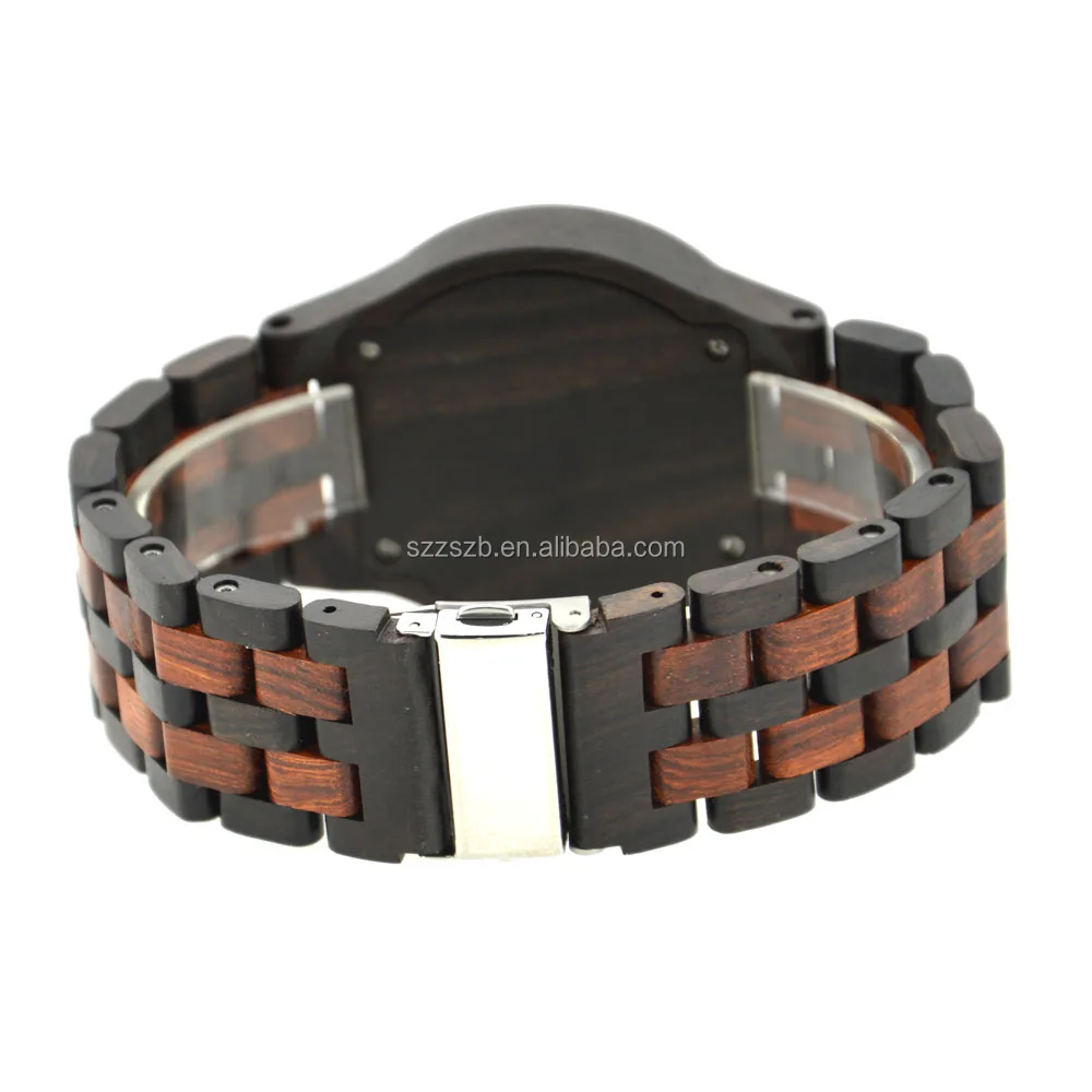 Popular Natrual Product Xxcom Bewell Brand Private Label Sandal Wood Watches Men With Japan Quartz Movement