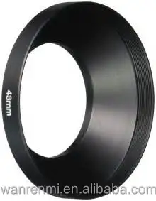 49mm Metal Wide Angle Lens Hood With 49mm Lens Cap Set Kit for 49mm Filter Thread For Camera Lens