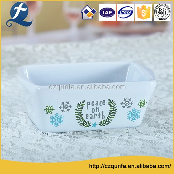 Пищевой тепла сопротивлялся формы для выпечки мини керамическая посуда квадратный форму для выпекания пиццы