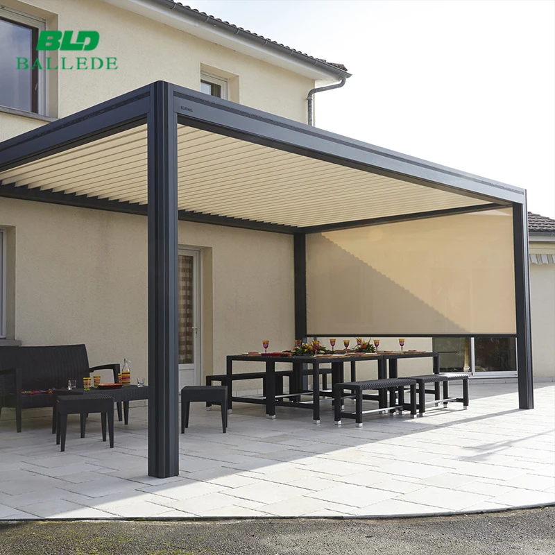 Sunshade waterproof outdoor motorized 2m x 2m gazebo